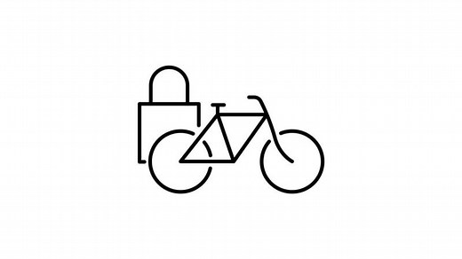 Download bicycle Icon in Outline Style of animated. Transparent Background for free