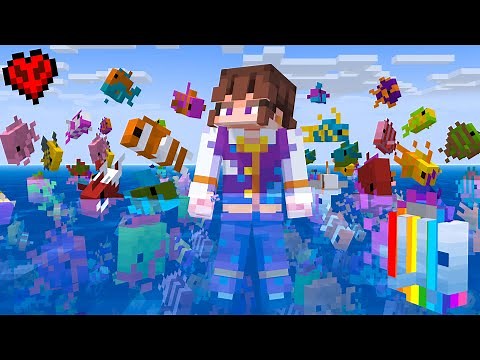 I tried to collect 2700 rare fish in minecraft hardcore...