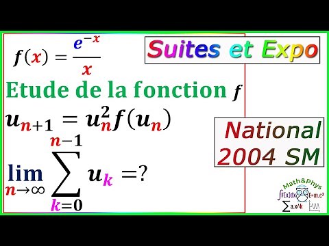 Etude de Fonction - Exponentielle et Suites - Examen National 2004 - 2 Bac SM