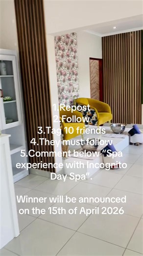 1.Repost 2.Follow 3.Tag 10 friends 4.They must follow 5.Comment below “Spa experience with Incognito Day Spa”. Winner will be announced on the 15th of April 2026 #competition #spa #MarchMoments