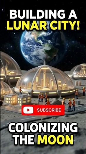 Building a CITY on the MOON! 🌕🏗️ #shorts #spacecity