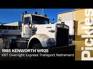1985 Kenworth W925 | KBT Overnight Express Transport Retirement Auction | Pickles Industrial
