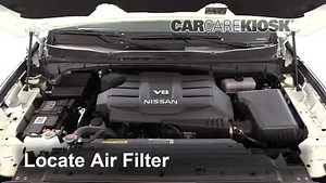 How to Change Engine Air Filter: 2018 Nissan Titan SV 5.6L V8 Extended Cab Pickup