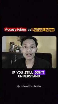 access token vs Refresh token||#backend #jwt #tokens #apis