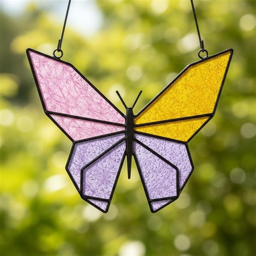 Butterfly Stained Glass Pattern, 0.5mm Precision Line SVG PDF, Cricut Ready - Etsy