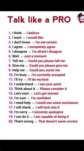 How to Talk Like a Professional in English | 20 Daily Phrases (Beginners to Advanced)