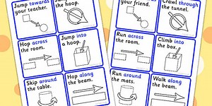 Instructions With Directional Prepositions Cards