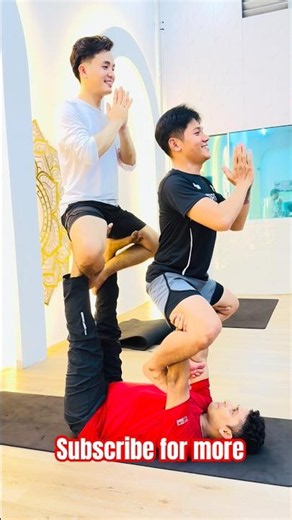 🤸 Amazing Acro Yoga Balance Challenge! #Shorts