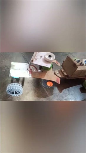 Cardboard Tractor 🚜 | Amazing DIY Tractor from Cardboard #shorts #cardboardart