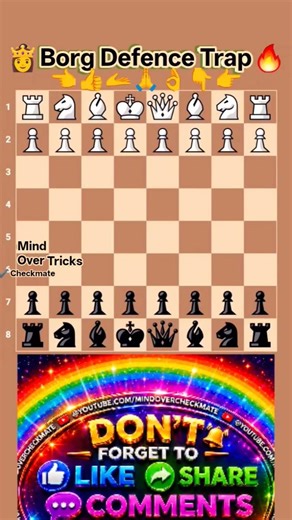 🫵“This is BORG DEFENCE - a psychological trap your opponent will Surrender” #surrender #trap #chess