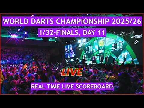 2025/26 PDC World Darts Championship Live Scores | Today 1/32-Finals, Day 11 Matches