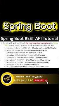 spring boot full course tutorial Arabic Darija #code