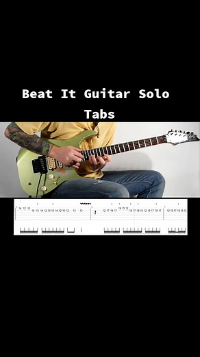 Beat It Guitar Solo Tabs #fyp #foryou #guitarist #guitartok #guitartabs #michaeljackson #eddievanhalen
