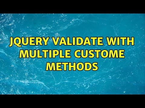 JQuery validate with multiple custome methods