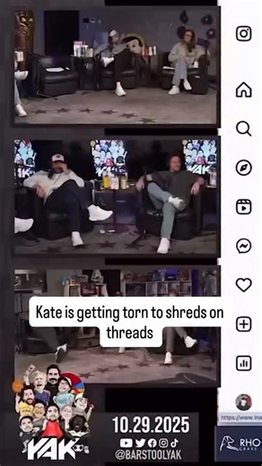@katebarstool is not doing well on threads right now. @barstoolyak | Viva La Stool