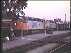 Amtrak SDP40F's & E8's at Albany / Rennselaer, NY. September 1976