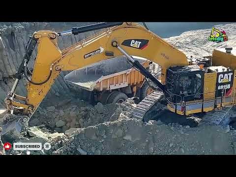 CAT 6015B & CAT 385C 🚜 Massive Dump Truck Loading Power | Sotiriadis Mining Works
