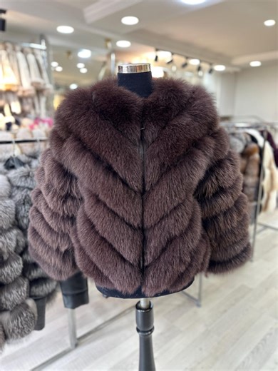 Real Fox Fur Jacket, Luxury Brown Fur Coat, Women’s Winter Glam Outerwear, Elegant Boutique Fur Fashion, Statement Gift for Her - Etsy Canada