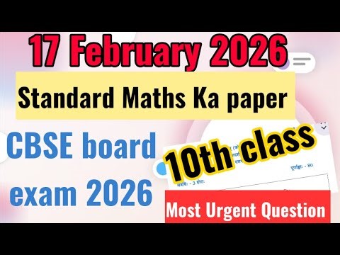 Class 10 Maths Standard (041) Official Sample Paper Solution 2026 | Board Exam 2026