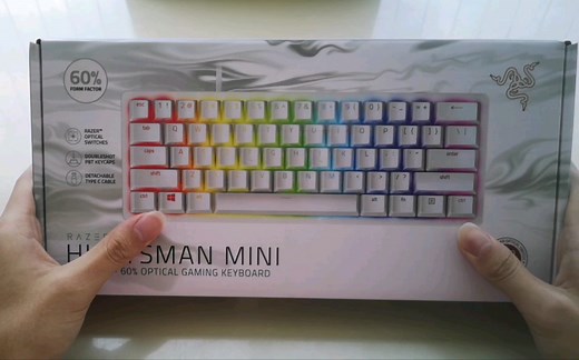 【开箱1】RAZER HUNTSMAN MINI雷蛇猎魂光蛛迷你版线性光轴水银