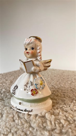 Vintage Napco October Angel Figurine With Cosmos Flower – Mid Century Ceramic Birthday Angel Collectible Decor - Etsy