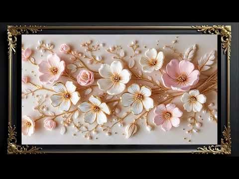 4k TVscreen art #digitalart #paintings #luxuryframesbyks #tvscreensaver #screensaver #FlowerPainting