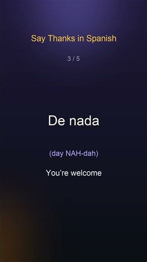 How to Say "Thank You" & "You're Welcome" in Spanish 🙏 #Shorts