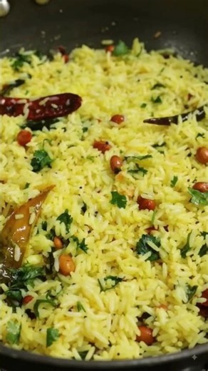 😋 Karnataka Special Chitranna Recipe 🍋 | Easy Lemon Rice Recipe ❤️ #Shorts