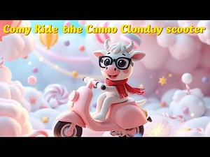 Cow Rides the Candy Cloud Scooter | Sweet Adventure Nursery Rhyme for Kids | Fun Learning Song