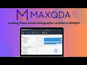MAXQDA Focus Group Setup: Import Demographic Data