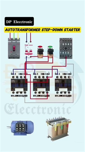 AUTOTRANSFORMER STEP-DOWN STARTER.#DPElecctronic002#youtube#vairal#industrialautomation#engineering
