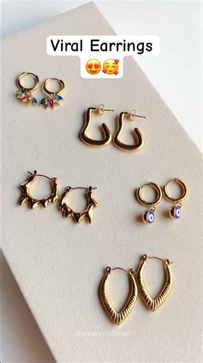 Viral Earrings under ₹299😍 #hoopsearrings #shorts #smallbusinessindia #brandseries