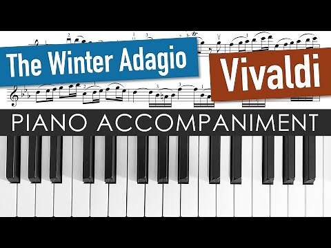 A. Vivaldi - Winter (Largo) - The Four Seasons | piano accompaniment | violin sheet music