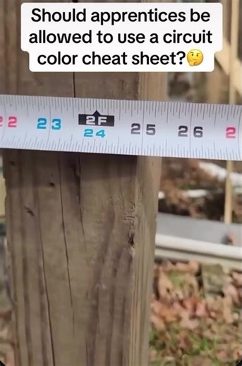 Circuit Color Cheat Sheet in a Tape Measure #electrical #tools #shorts