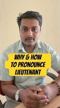 How to pronounce lieutenant #lieutenant #howtopronouncelieutenant #englishpronunciation #phonetics