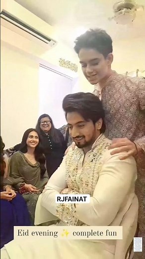 Eid Mehfil at #jannat house 🥰🙈#fainat #Faiyaan bonding 🤜🏻🤛🏻