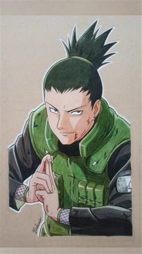 Shikamaru Drawing 🔥 #shikamaru #naruto #narutoshippuden #narutodrawing #asuma #temari #art #shorts