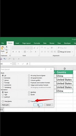 The Excel TRANSPOSE Function (Rotate data from Vertical to Horizontal or Vice Versa)
