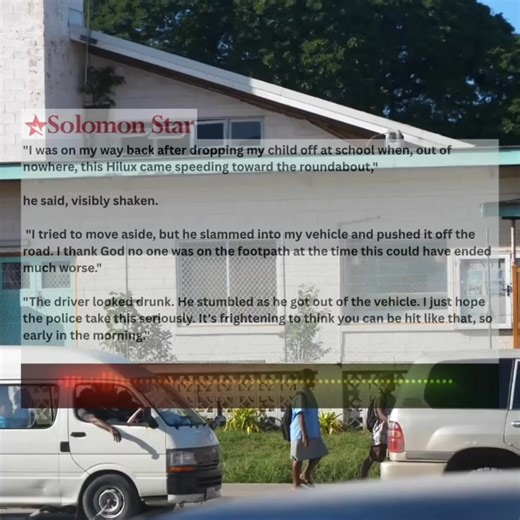KUKUM ROUNDABOUT MORNING ACCIDENT A road accident occurred at approximately 7:40am on Tuesday morning at the SDA Church-Hotbread Kukum roundabout. The incident involved a white Toyota Hilux which was traveling from the eastern side toward the city. The Hilux reportedly collided with a privately owned Toyota Harrier near the main entrance of the SDA Church, pushing the Harrier onto the pedestrian walkway. According to initial reports, the driver of the Hilux was suspected to have been under the i