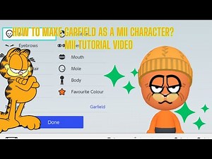 How to make Garfield as a mii character? (Mii tutorial video) #garfield #miitopiaswitch