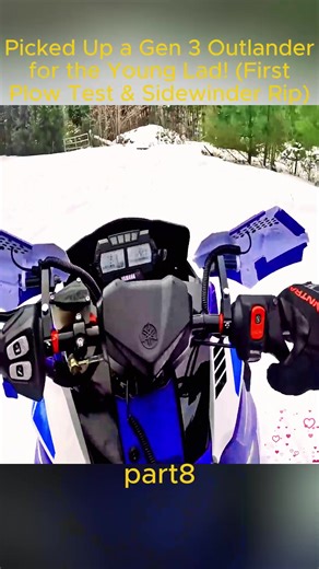 Picked Up a Gen 3 Outlander for the Young Lad! (First Plow Test & Sidewinder Rip) #canamoutlander #LearnOnTikTok #snow #canam #fyp