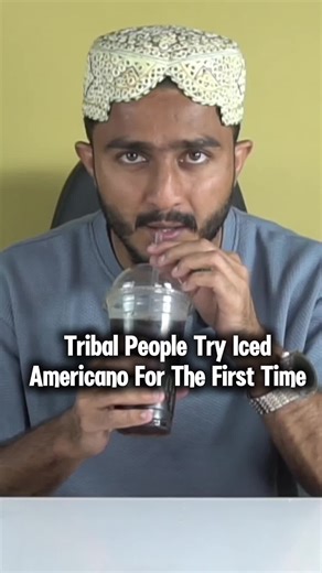 Tribal People Try Iced Americano For The First Time #foryoupage #viralvideos