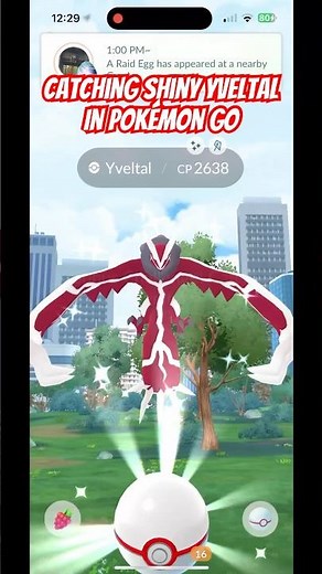 Catching Shiny Yveltal in Pokémon GO #pokemon #pokemongo #shinypokemon