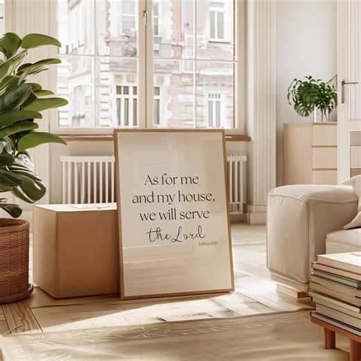 Joshua 24:15 Scripture Art, Christian Home Decor (digital Download) - Etsy