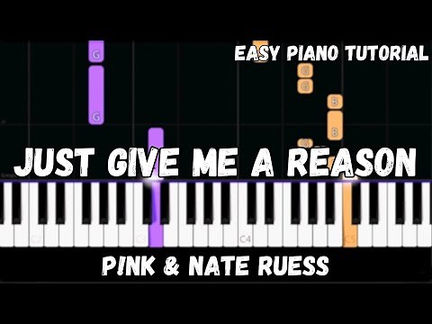 P!nk - Just Give Me A Reason ft. Nate Ruess (Easy Piano Tutorial)