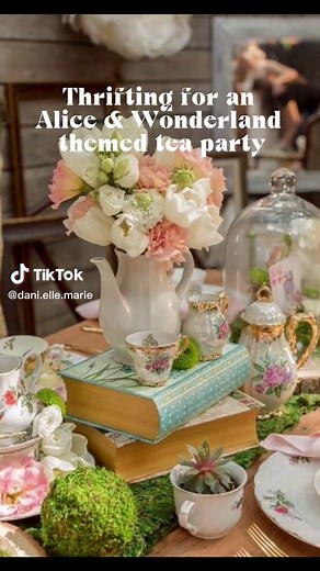 Whimsical Tea Party Decor Inspired by Alice in Wonderland | Thrifted Home Finds