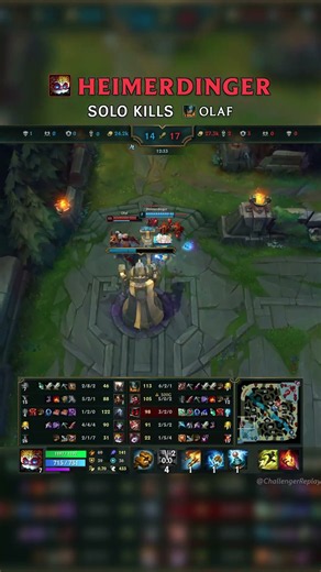 Heimerdinger SOLO KILLS Olaf | VN Master Patch 26.20 #shorts