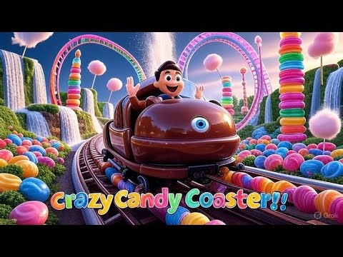 Crazy Candy Coaster Ride 🍭 | 4K Ultra HD Food Roller Coaster Adventure