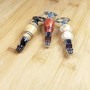 Hand-turned Wooden Bottle Opener Key Rings. in Boxwood, Rosewood, Beech Wood. - Etsy Canada