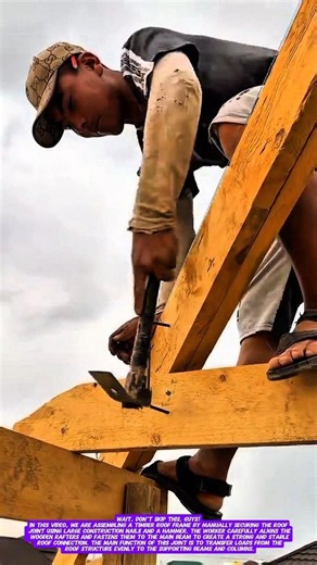 Traditional Timber Roof Joint Installation | Manual Framing Techniques.